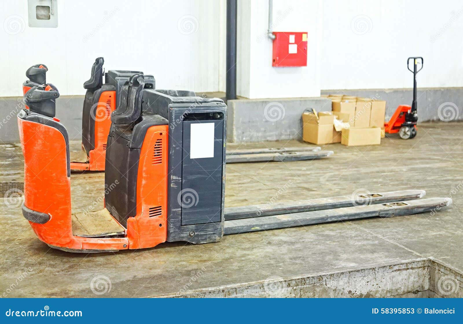 Rider Pallet Truck stock image. Image of mobile, forklift 58395853