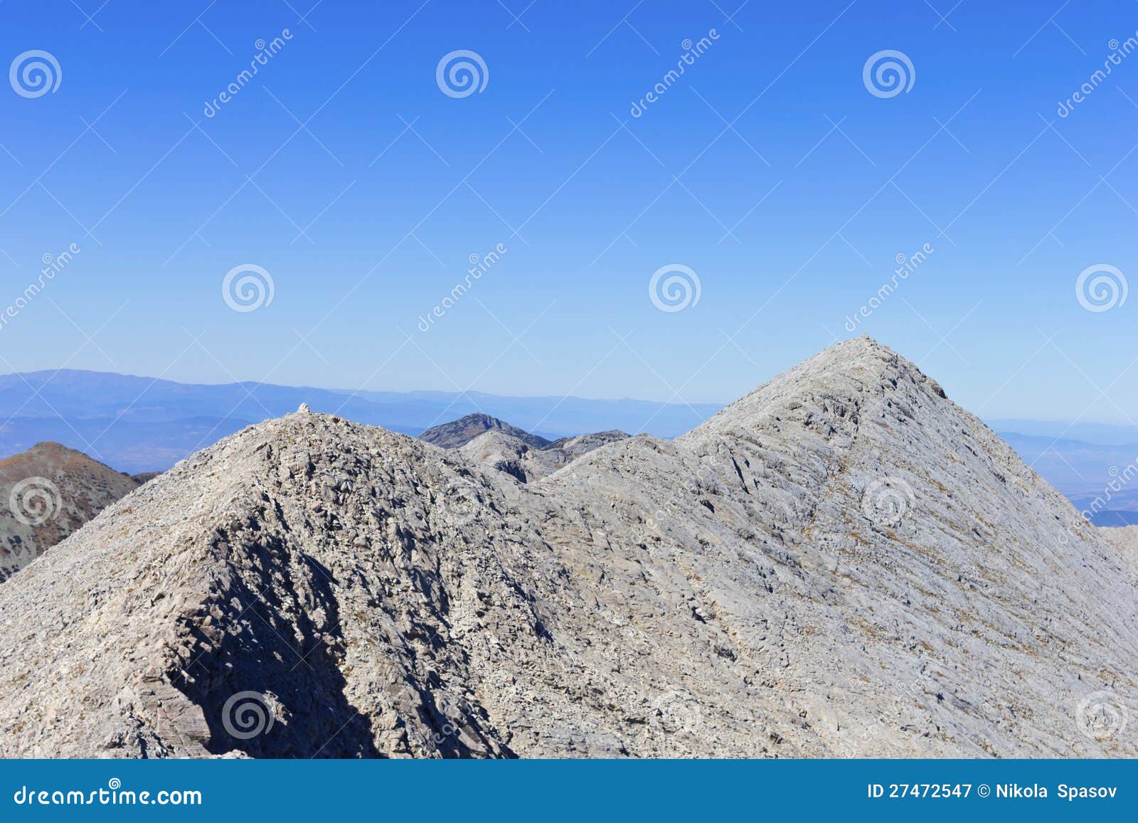 Ridge high in mountain stock image. Image of path, summer 27472547