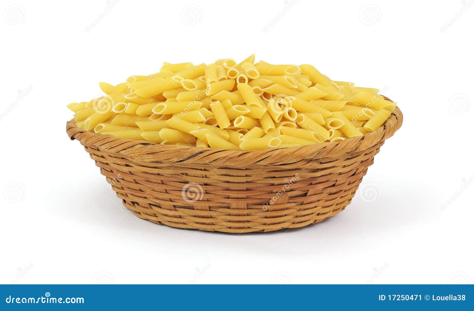 Ridged Hollow Pasta in a Basket Stock Image Image of hollow, diagonal