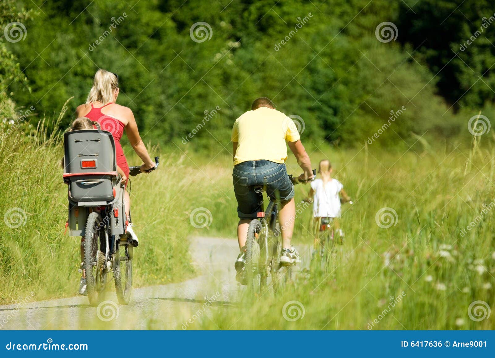 Riding the Bicycles Together Stock Photo Image of outdoors, kids 6417636