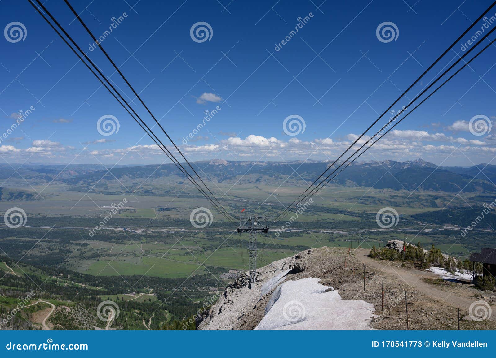 Riding Down Gondola into Jackson Hole Stock Image Image of gondola
