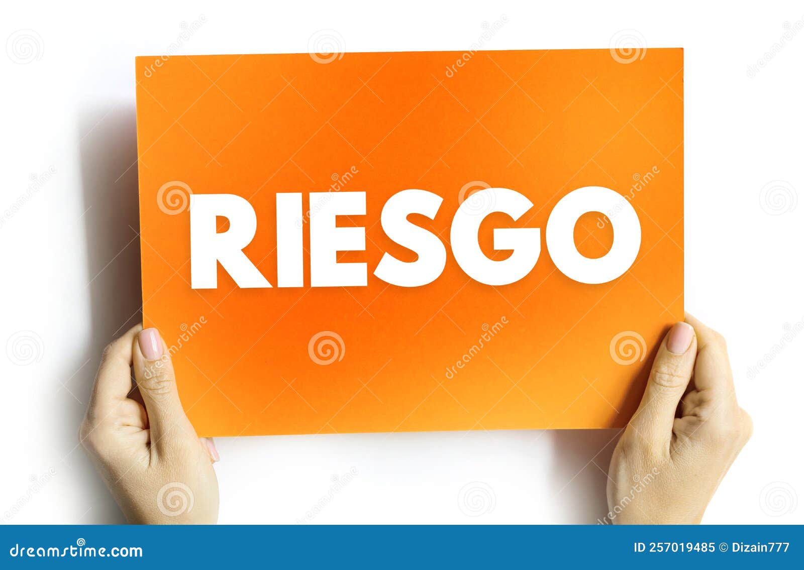 riesgo spanish words for risk text quote, concept background