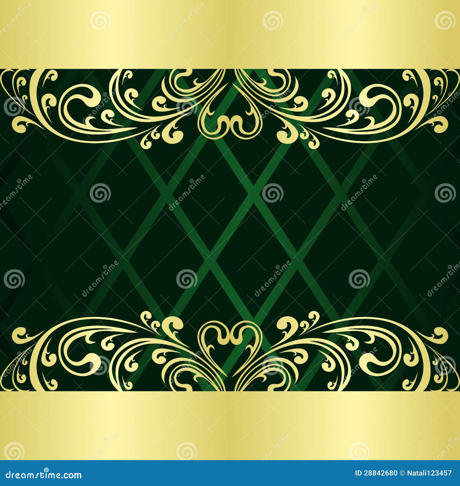 Rifle-Green Background Decorated A Gold Border. Illustration 28842680 -  Megapixl