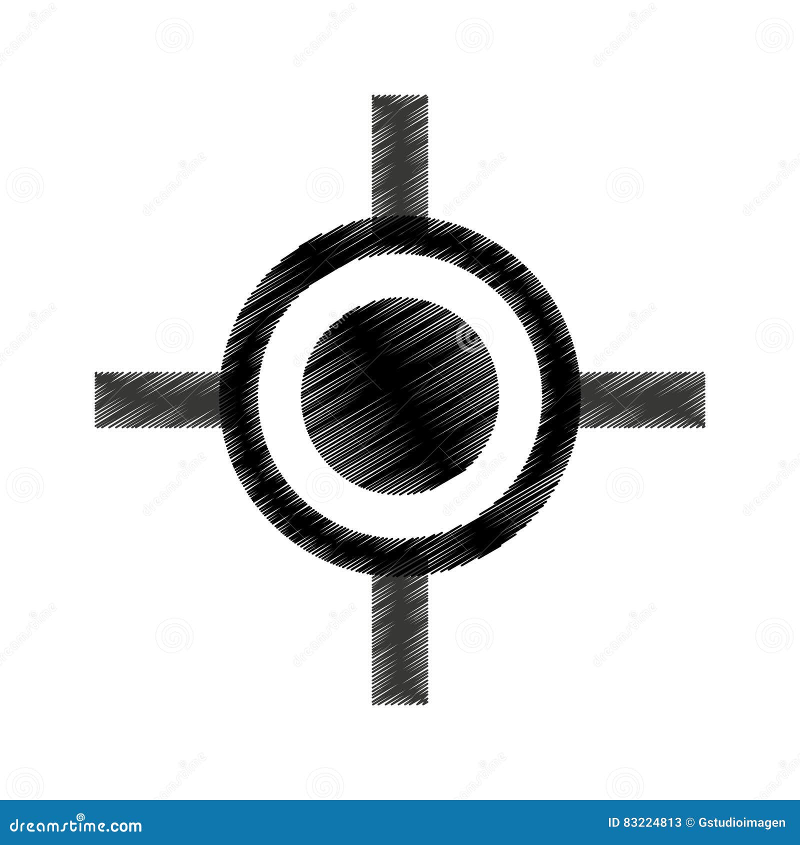 Rifle sight isolated icon stock illustration. Illustration of range