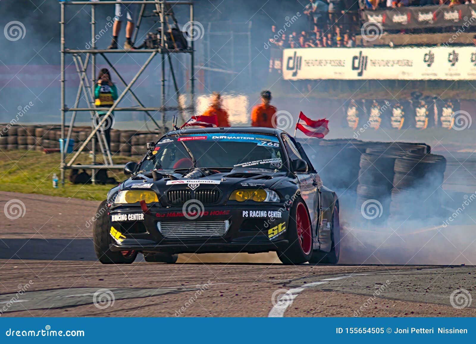 Riga, Latvia - August 02, 2019 - Daniel Branciner Latvian Driver Drifting  Editorial Image - Image of competition, august: 155654505