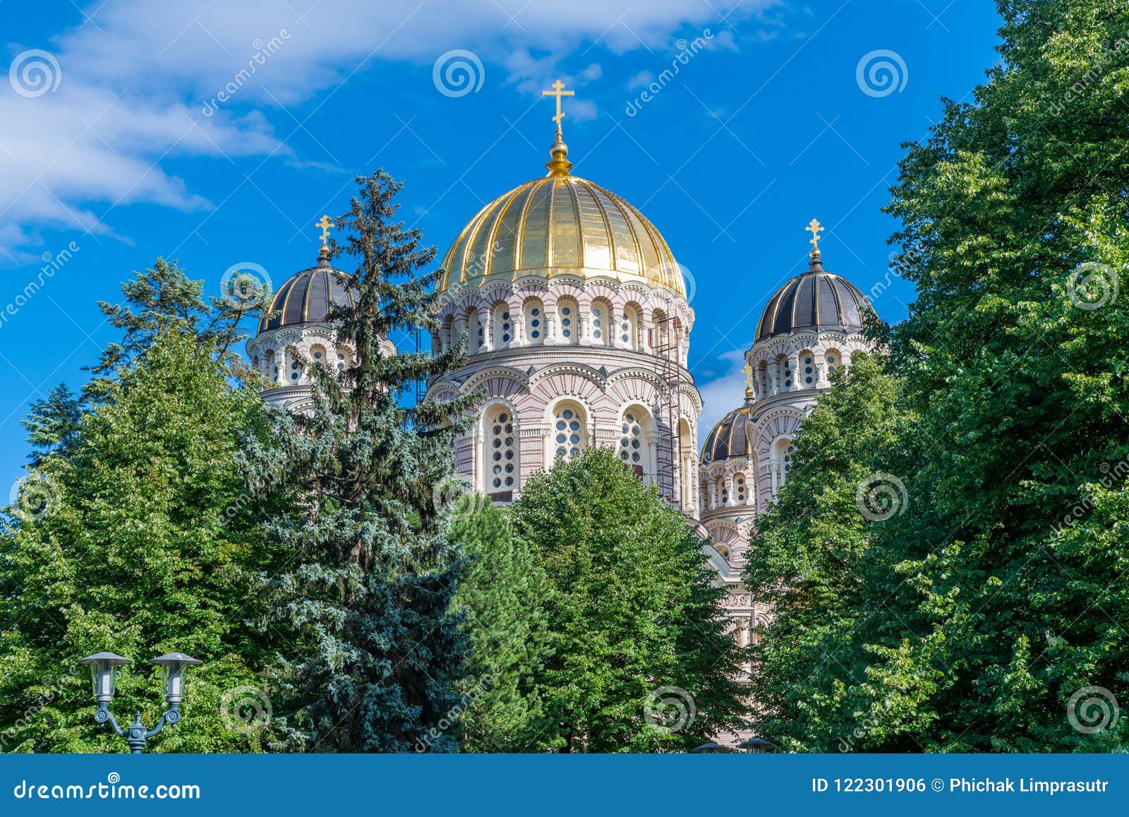 riga nativity of christ cathedral, latvia was built in a neo-byzantine style between 1876 and 1883