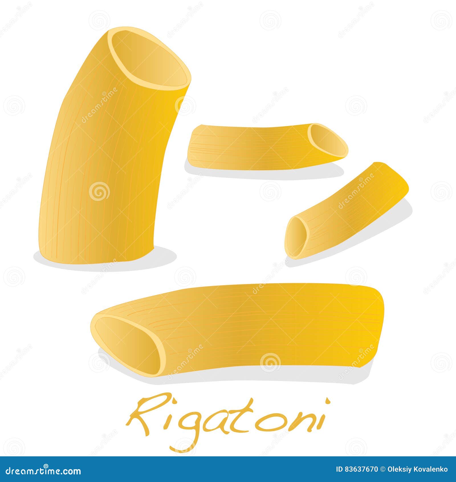 Rigatoni italian pasta stock vector. Illustration of italian 83637670
