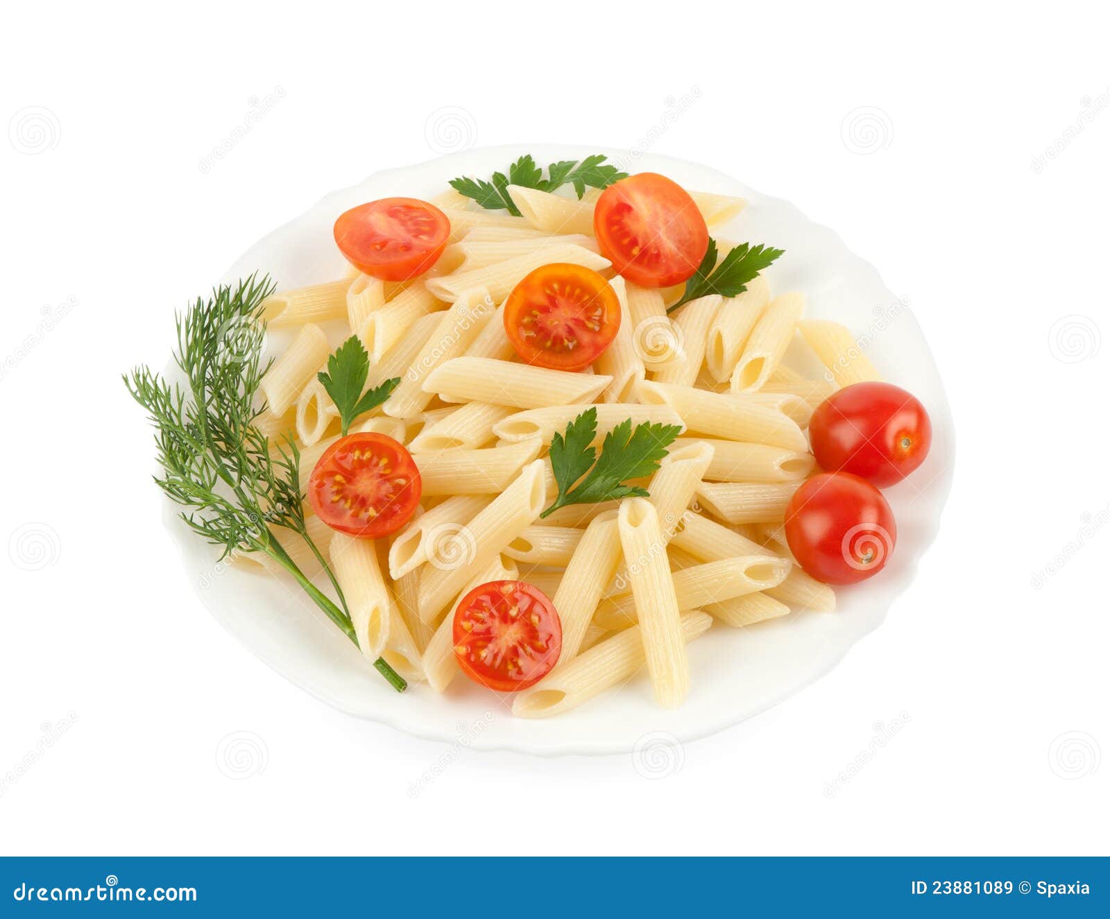 Rigatoni pasta stock image. Image of dill, fresh, tomato 23881089