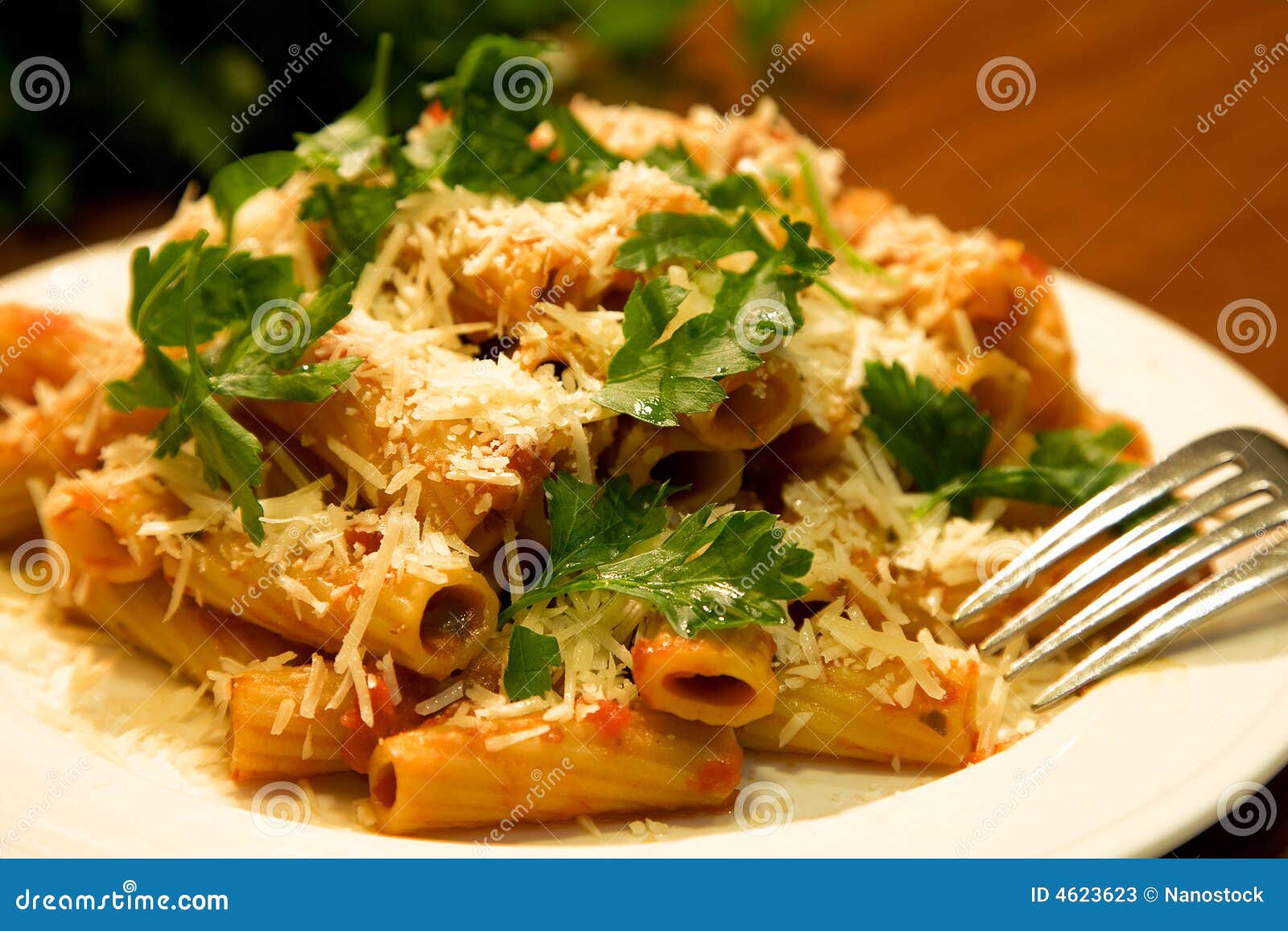 Pan Of Rigatoni Pasta With Tomato And Pancetta RoyaltyFree Stock Photography CartoonDealer