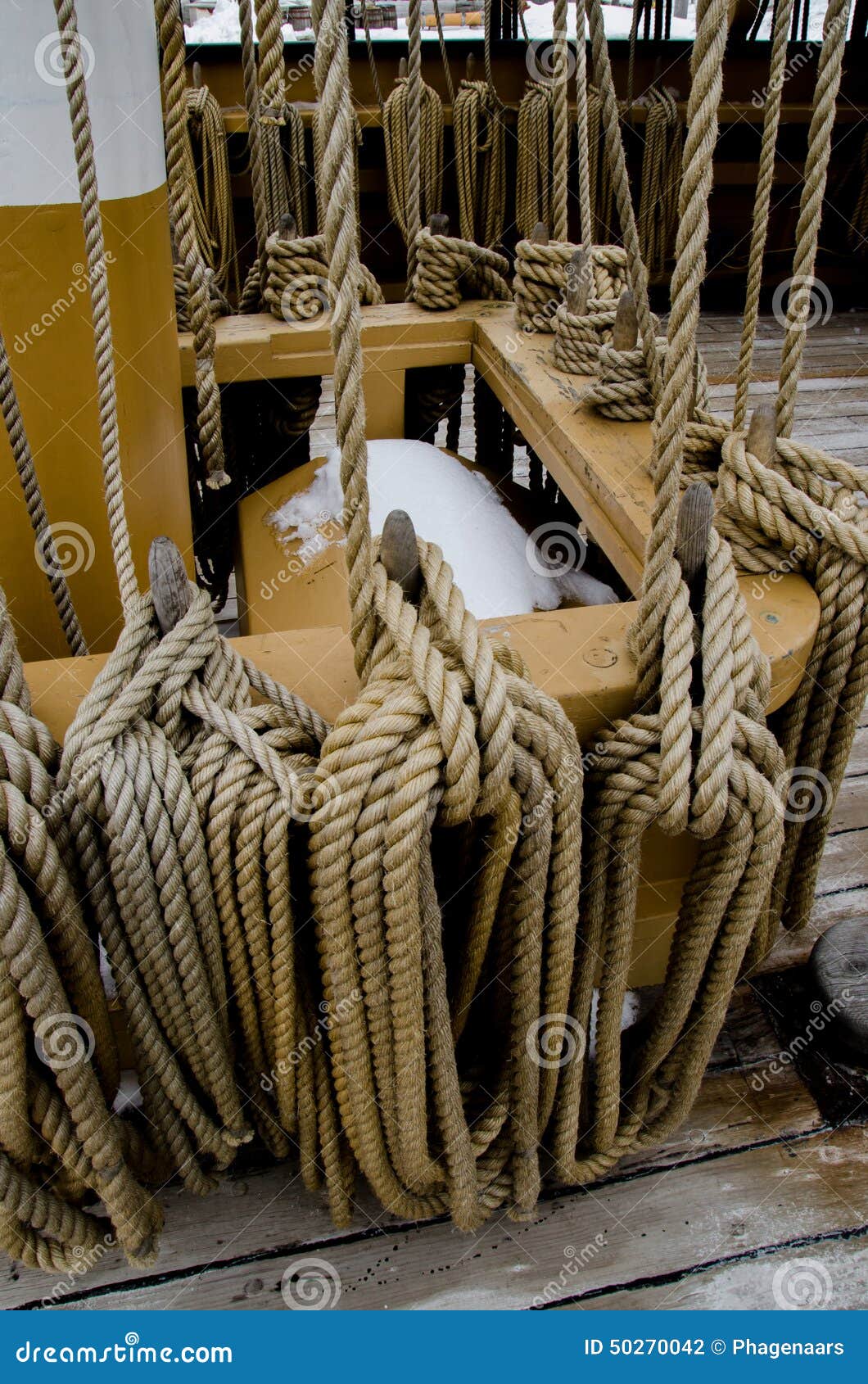 rigging at the charles w. morgan whaleship - mystic seaport, connecticut, usa