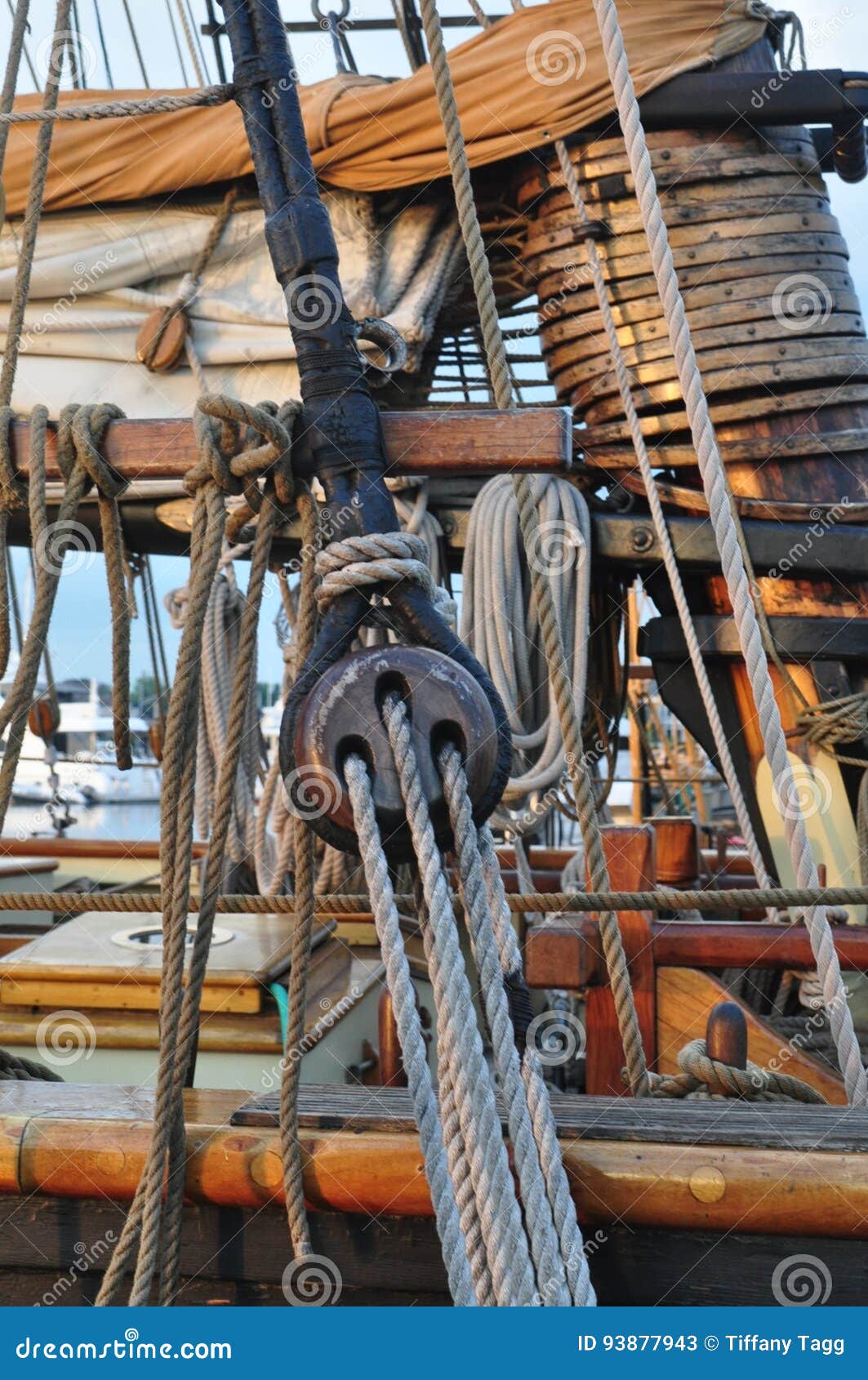 Rigging of a Sailboat stock image. Image of eastport 93877943