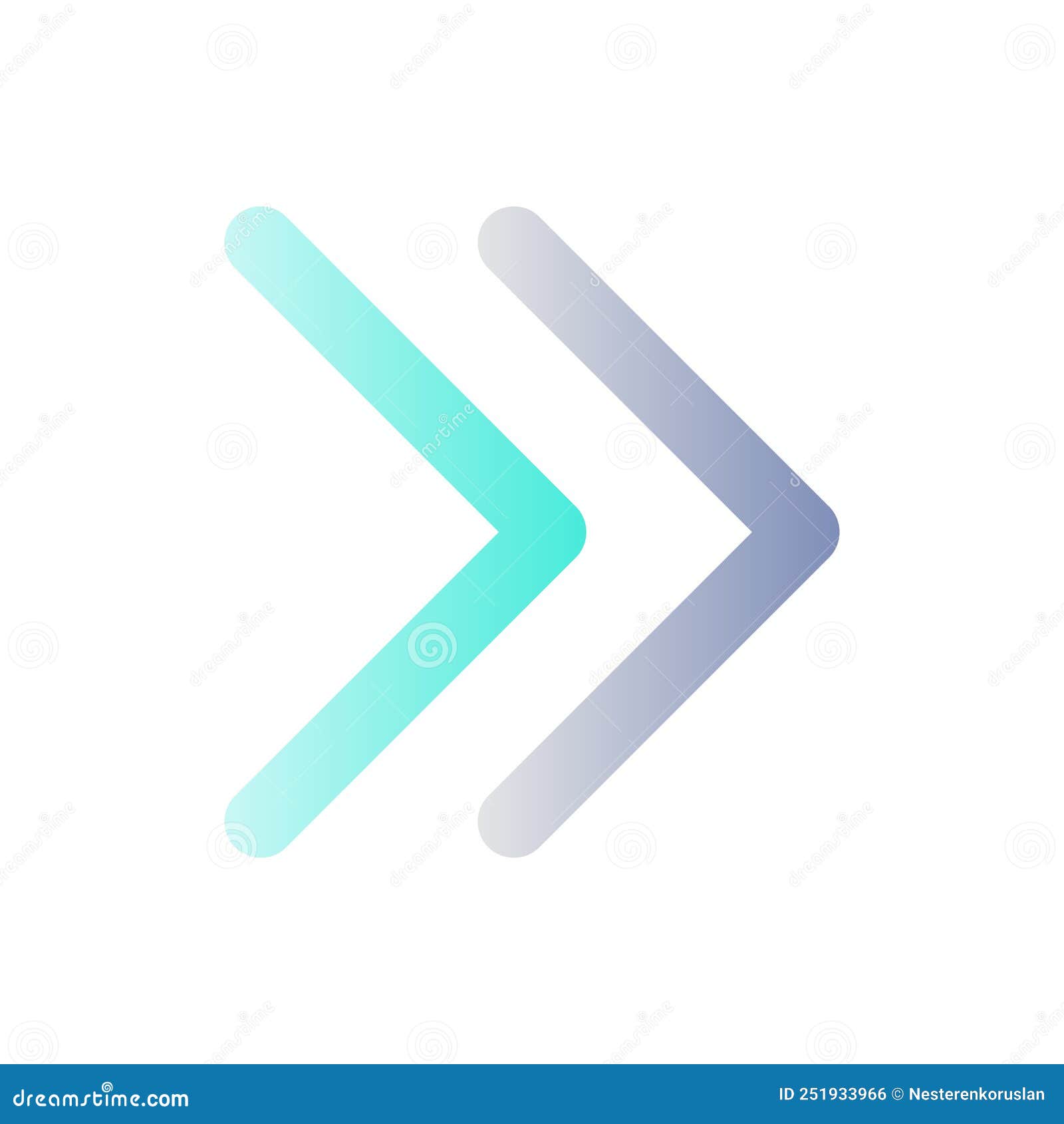right double arrow flat gradient color ui icon