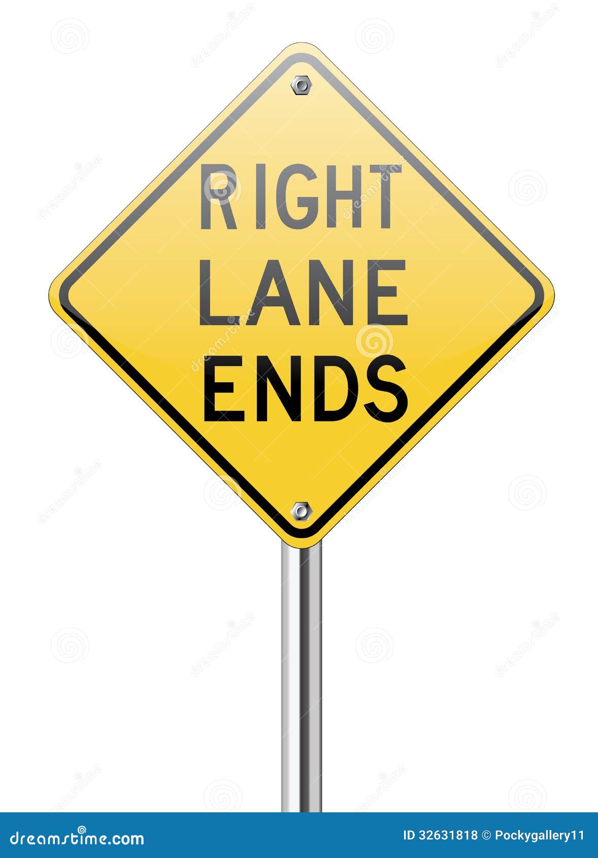 Right Land Ends Traffic Sign Stock Vector Illustration of advise
