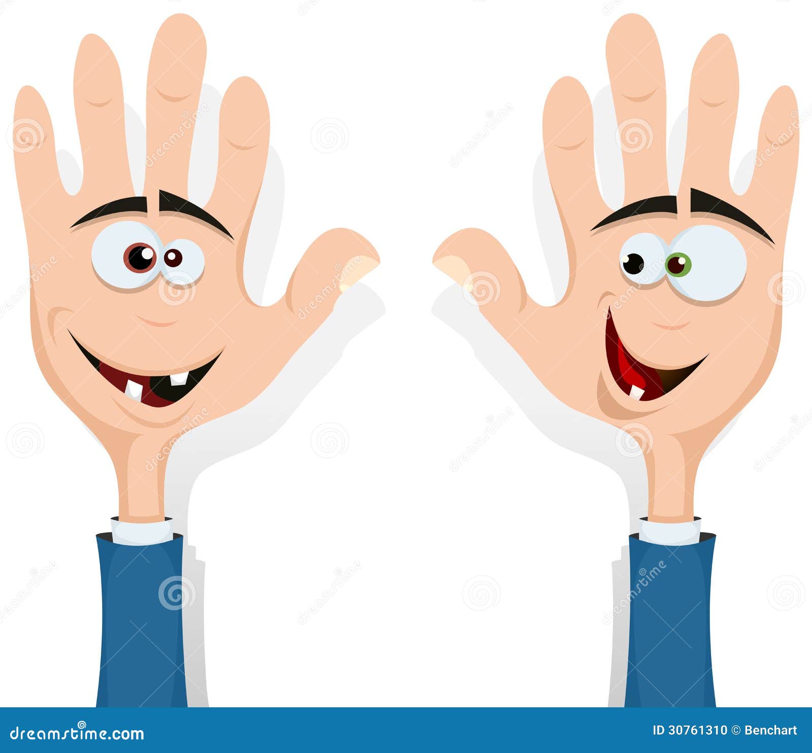 high eyes clipart hand