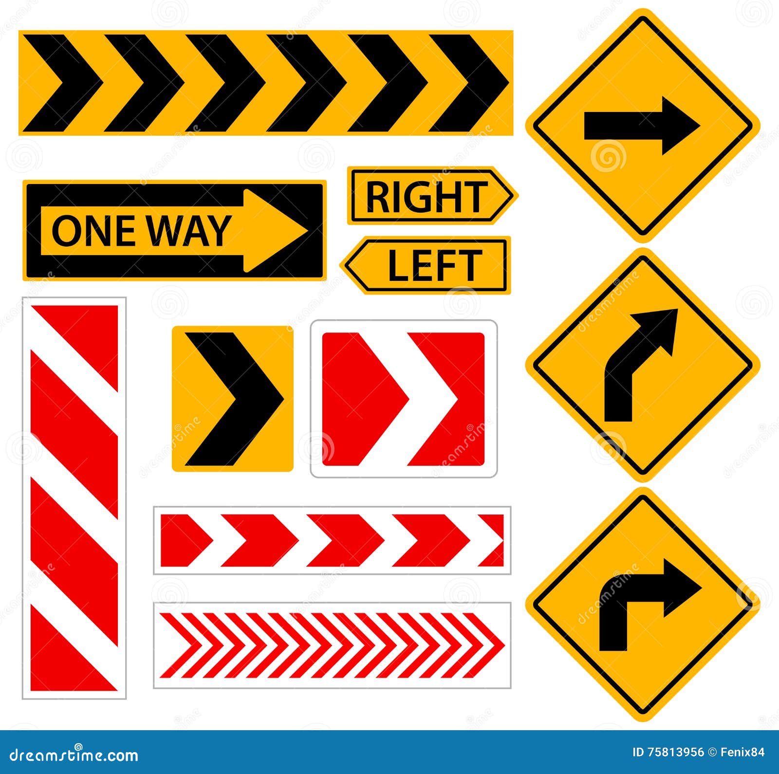 Traffic Signs, One Way Arrow (Symbol) Sign