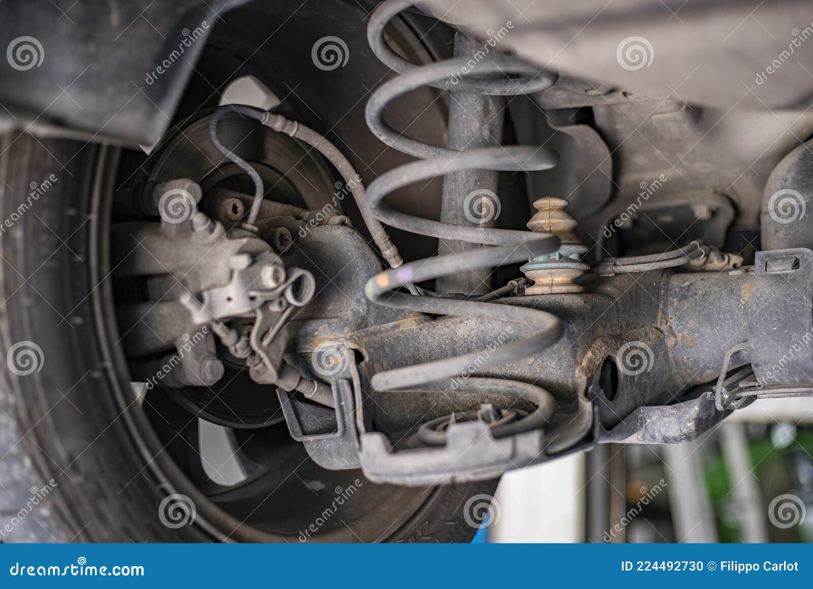 Rigid Axle Car Shock Absorbers Stock Photo Image of dependant, metal