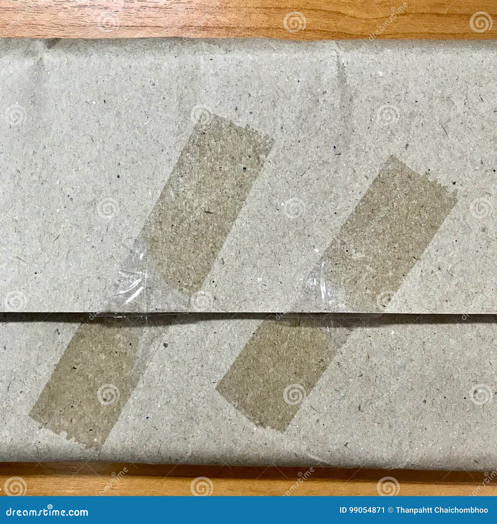 Plastic Tape On Brown Paper Stock Image Image Of Glue Retro