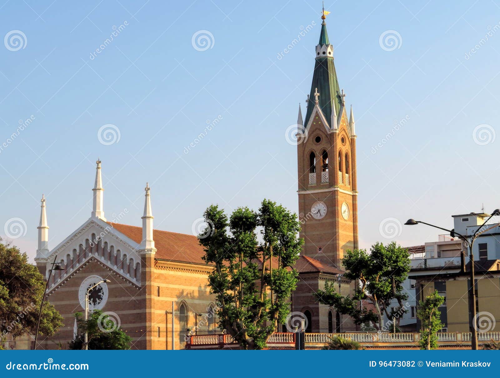 Parrocchia Di Santa Maria Ausiliatrice Rimini - Parrocchia Santa Maria Ausiliatrice Foto de Stock - Imagem de