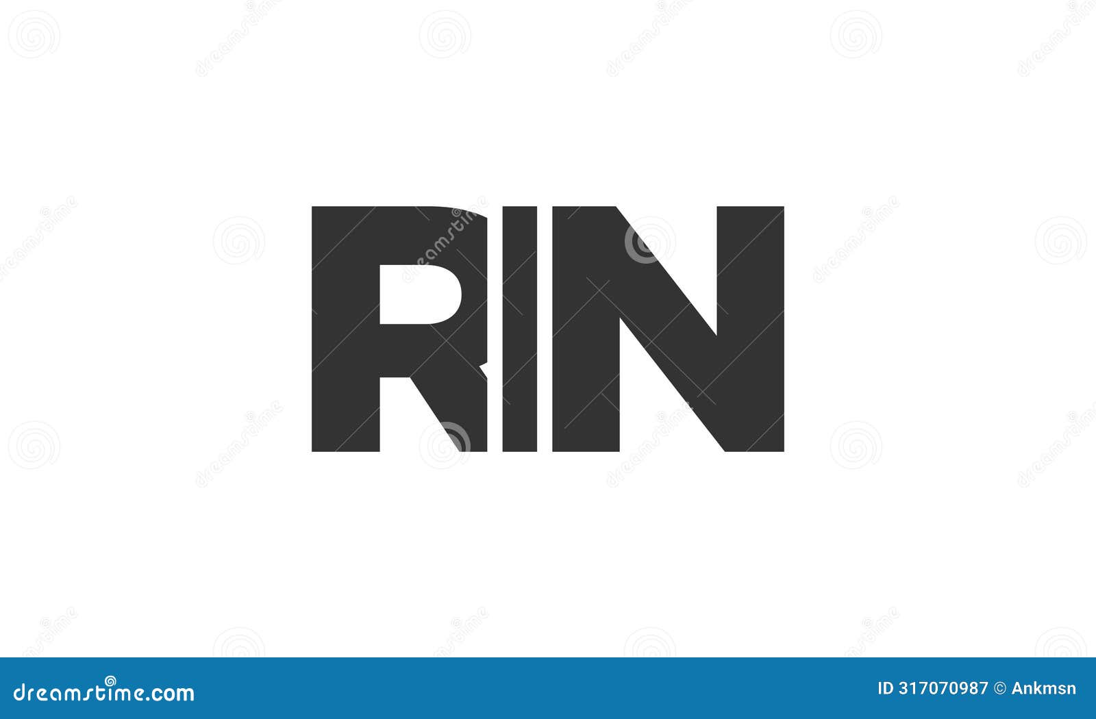 rin logo  template with strong and modern bold text. initial based  logotype featuring simple and minimal typography.
