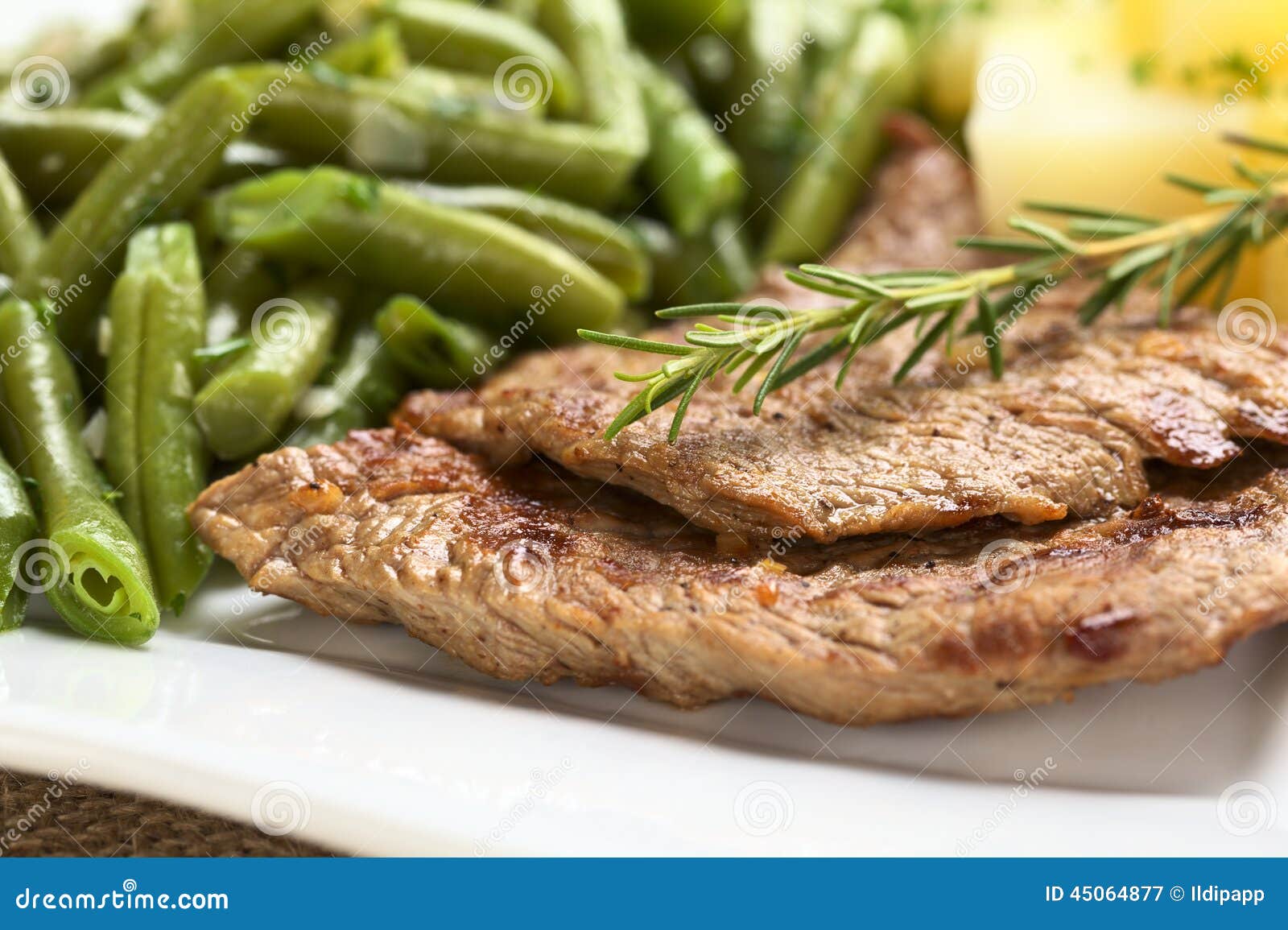 Rindfleisch-Fleisch Mit Grünen Bohnen Stockfoto - Bild: 45064877