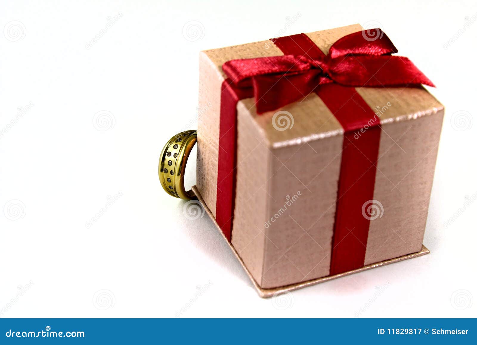 Ring behind gift stock image. Image of jewel, gift, beauty 11829817