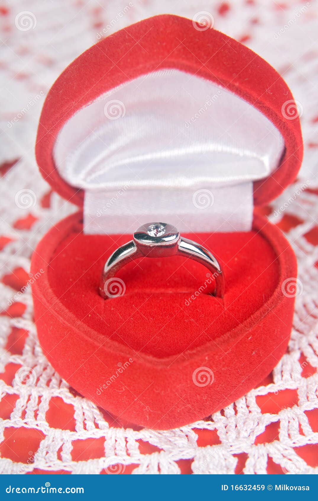 Ring in a box stock image. Image of marriage, diamond 16632459