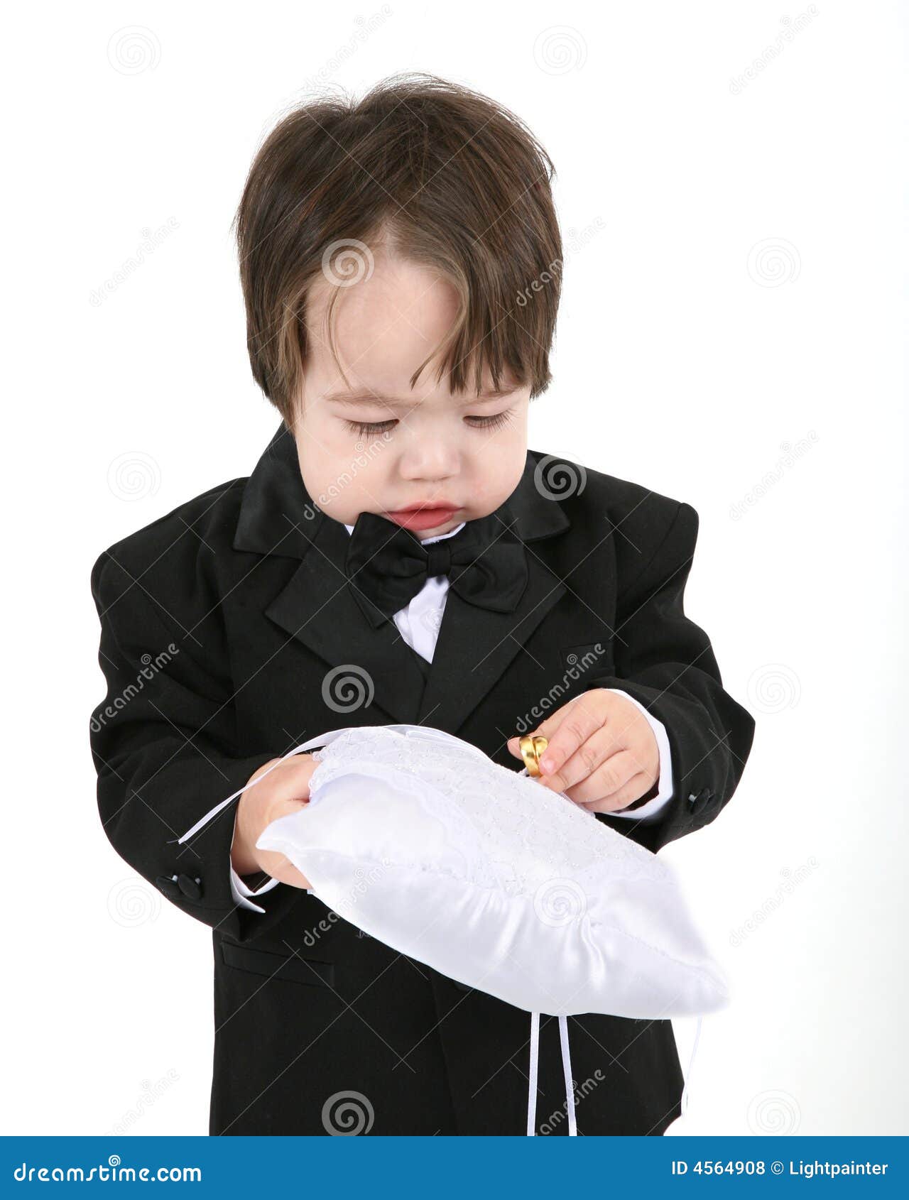 Ring boy stock photo. Image of pillow, child, tuxedo, wedding 4564908