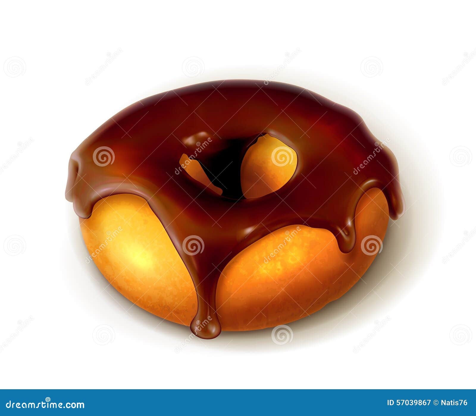 ring donut in chocolate glaze