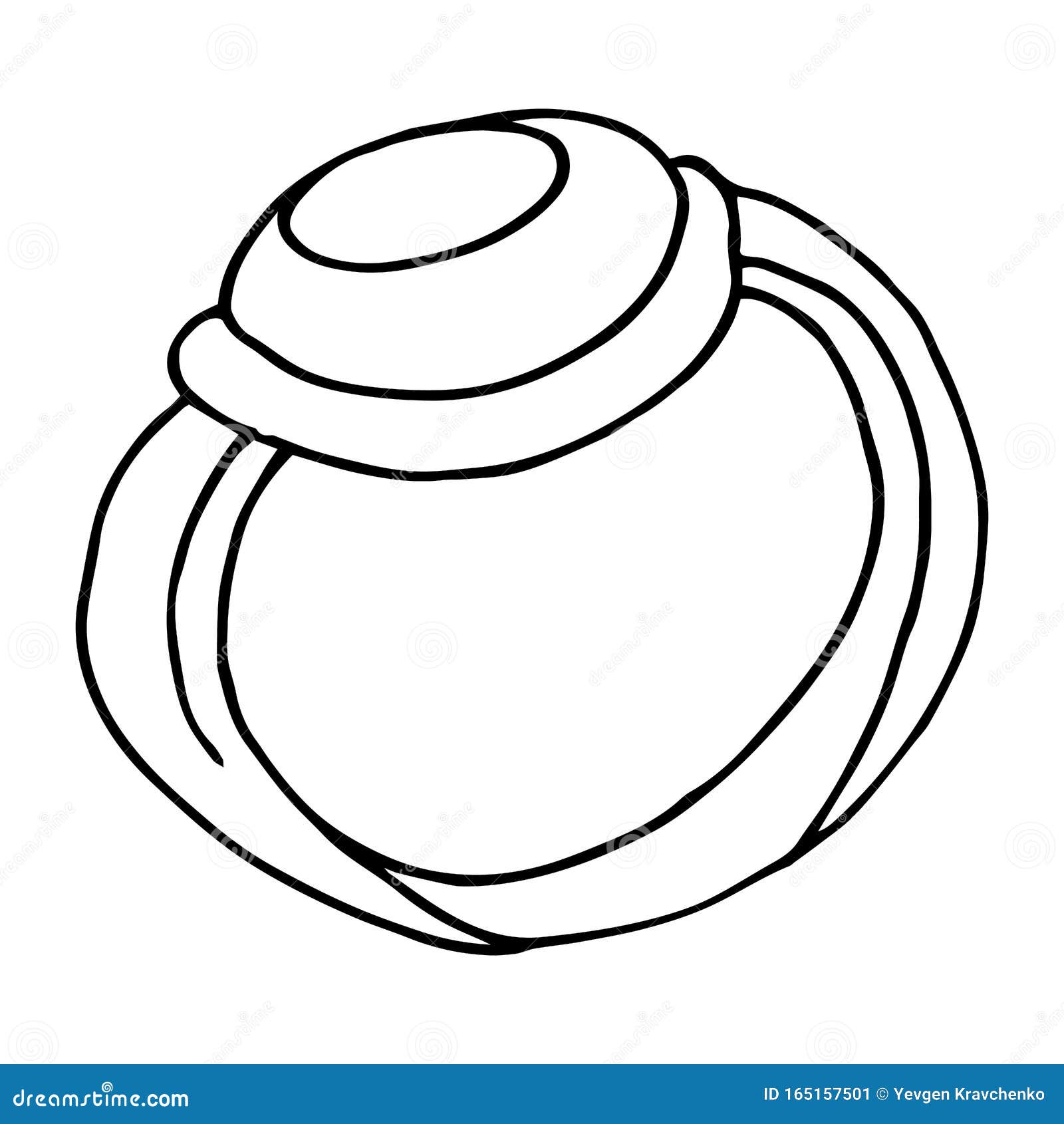 Ring Icon. Vector of a Cartoon Ring. Hand Drawn Wedding Ring Stock ...