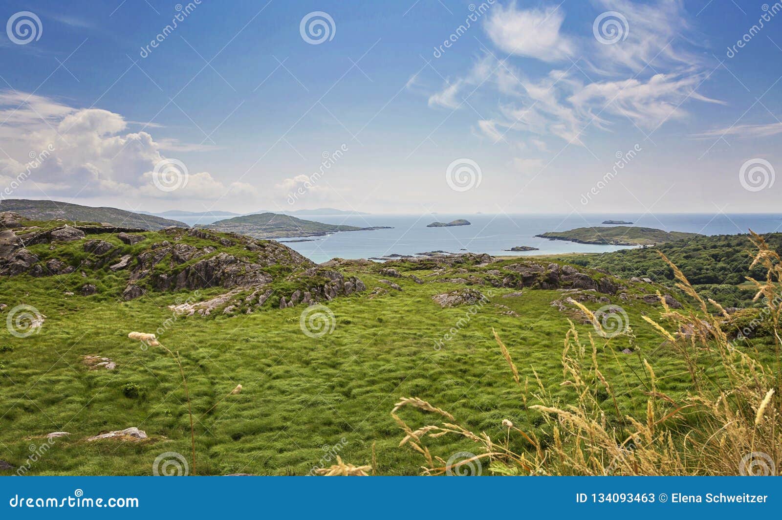 The Ring of Kerry, View To the Atlantic Ocean Stock Image - Image of ...