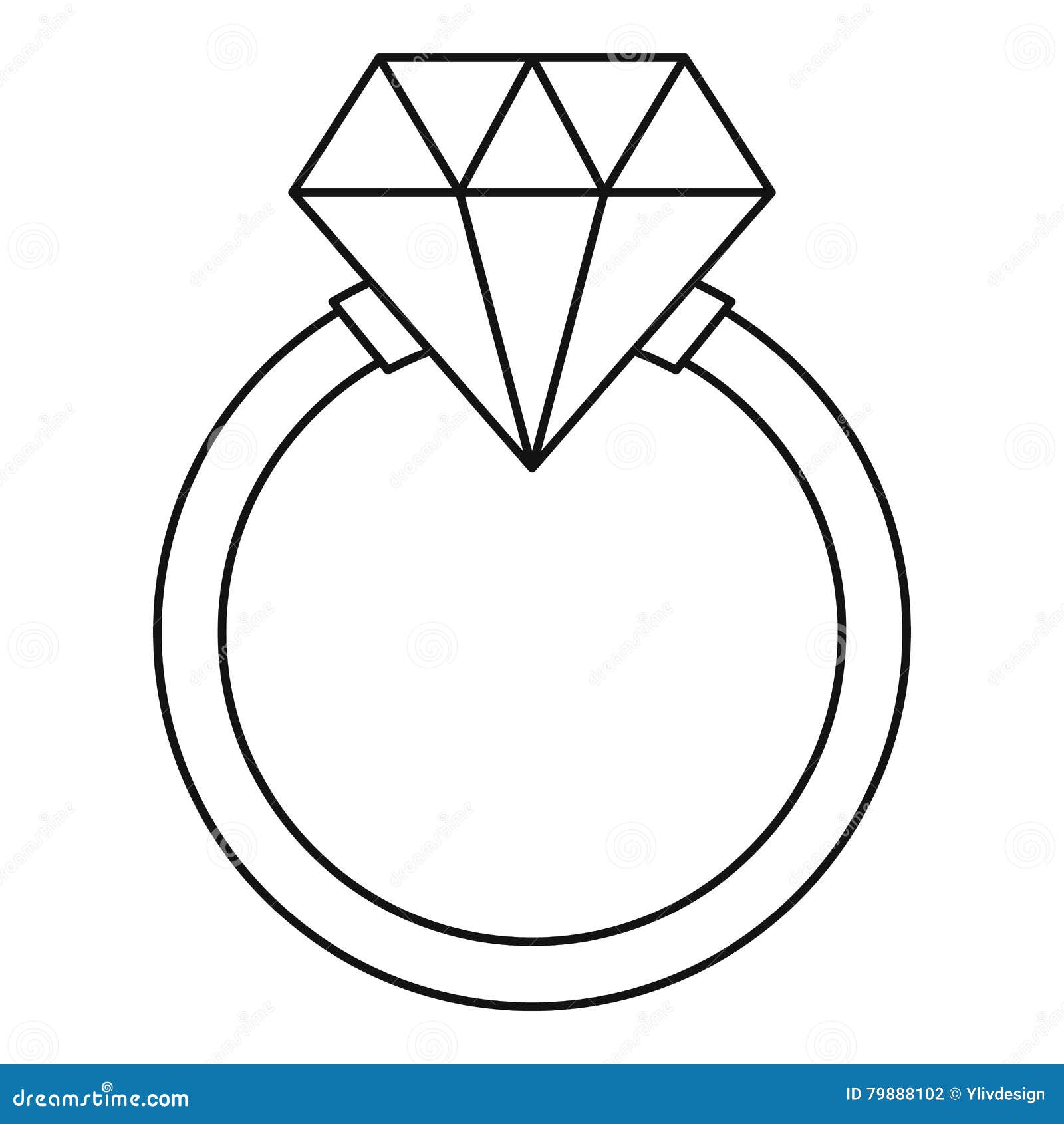 Diamond Ring Outline Clip Art at Clker.com - vector clip art online,  royalty free & public domain