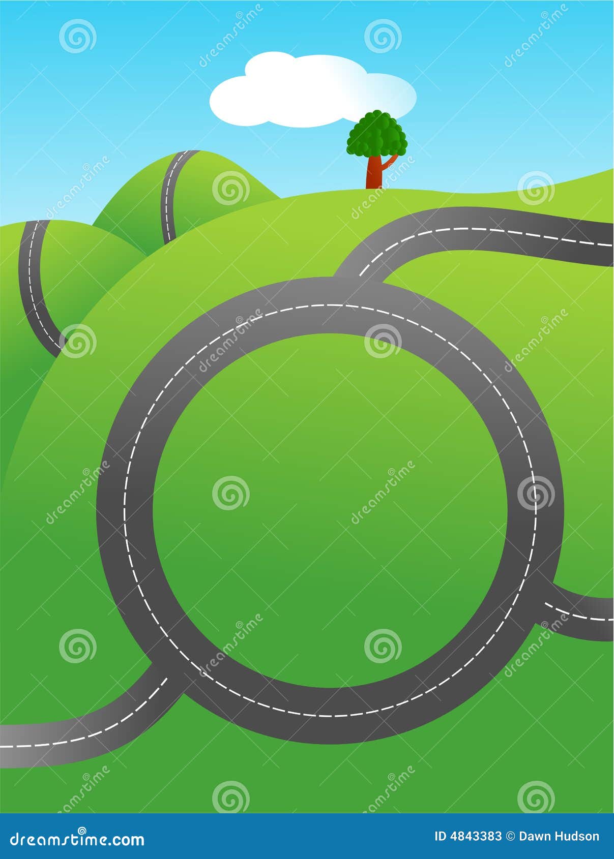 Ring road stock vector. Illustration of countryside, outdoors 4843383