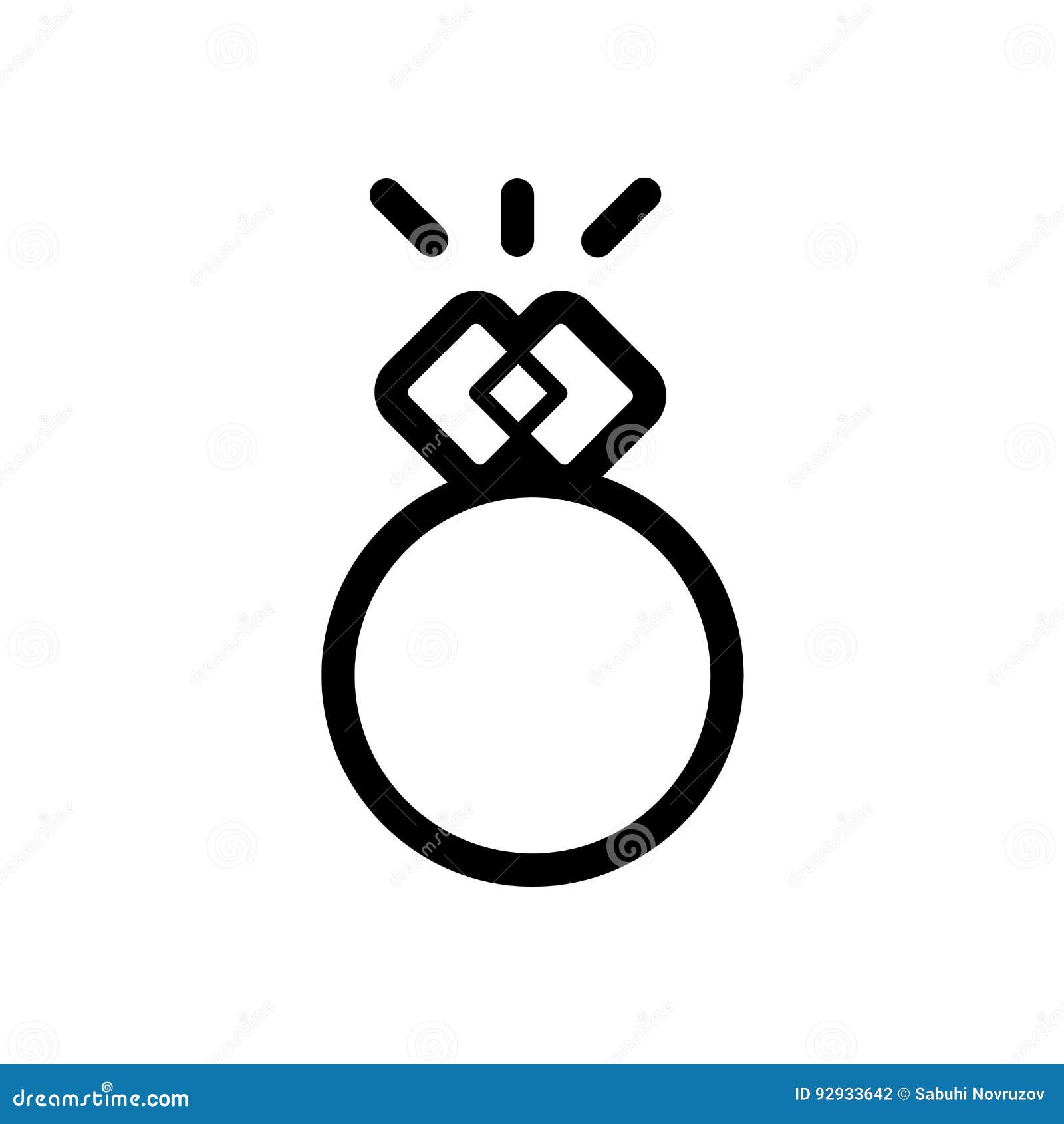 Download Ring Vector Icon. Black And White Jewelry Illustration. Outline Linear Wedding Icon. Stock ...
