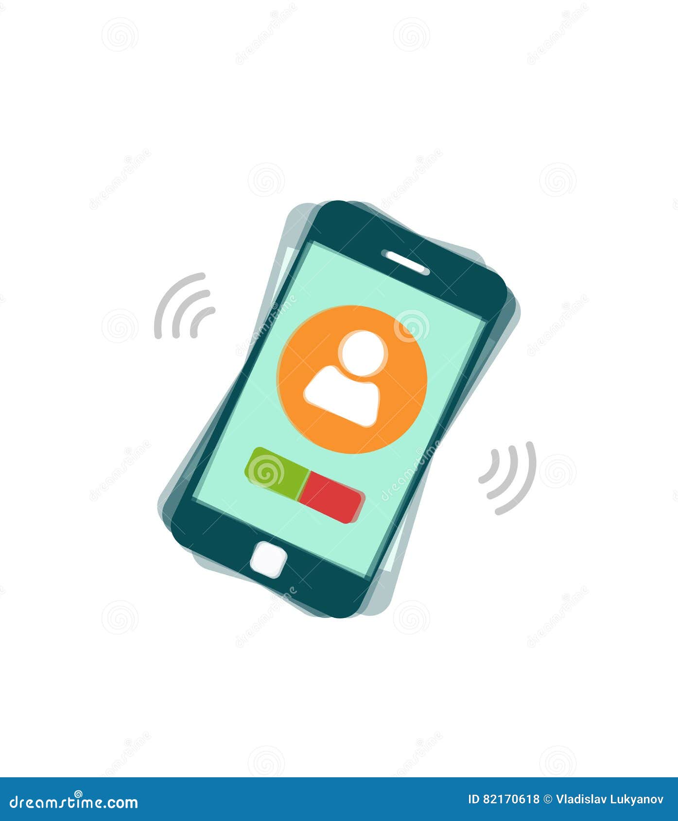  Ringing  Mobile Phone  Vector  Calling Or Vibrating 