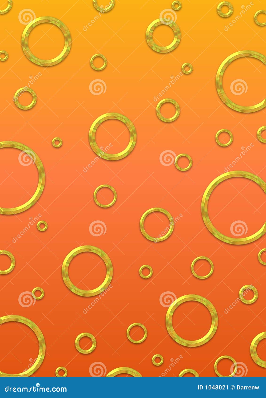 Rings on orange stock illustration. Illustration of golden 1048021