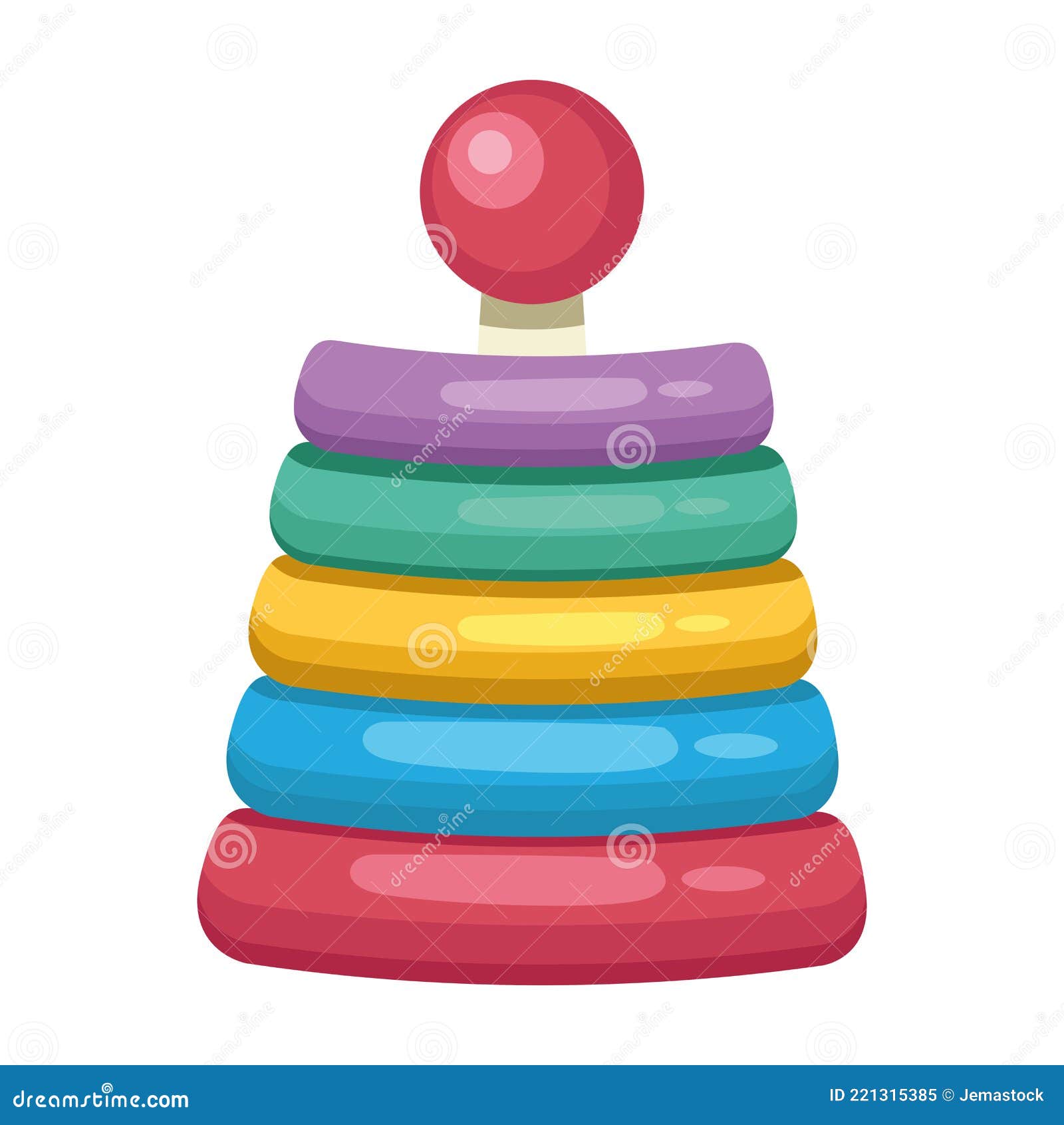 Rings pyramid toy stock vector. Illustration of cute 221315385