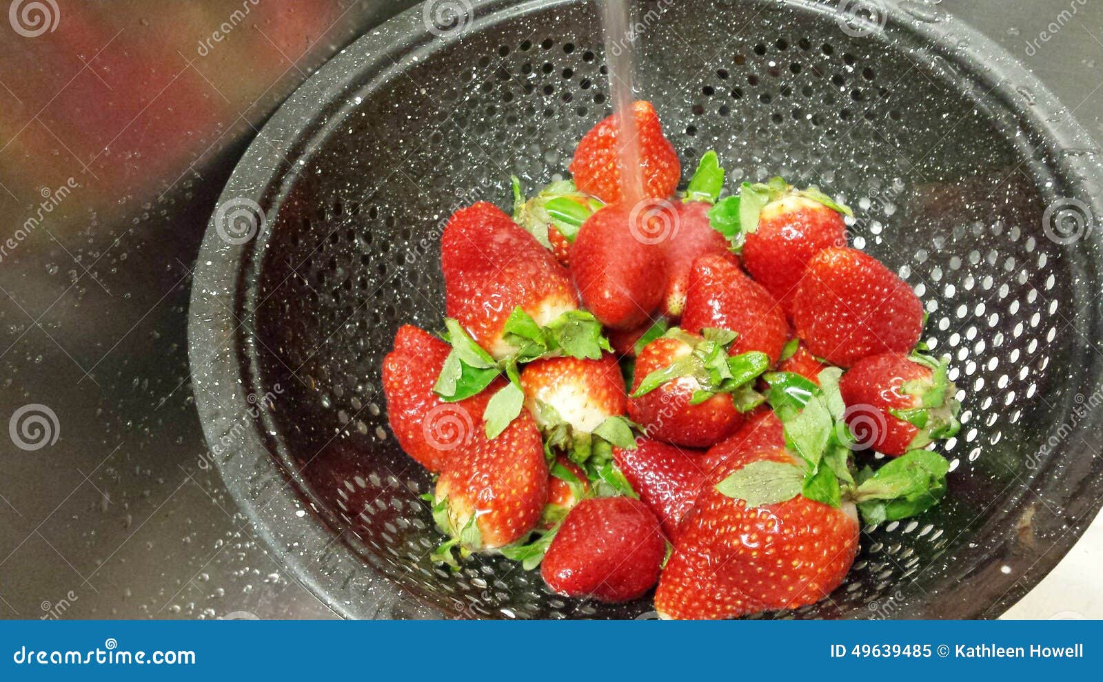 Rinsing Strawberries stock image. Image of rinsing, rinse 49639485