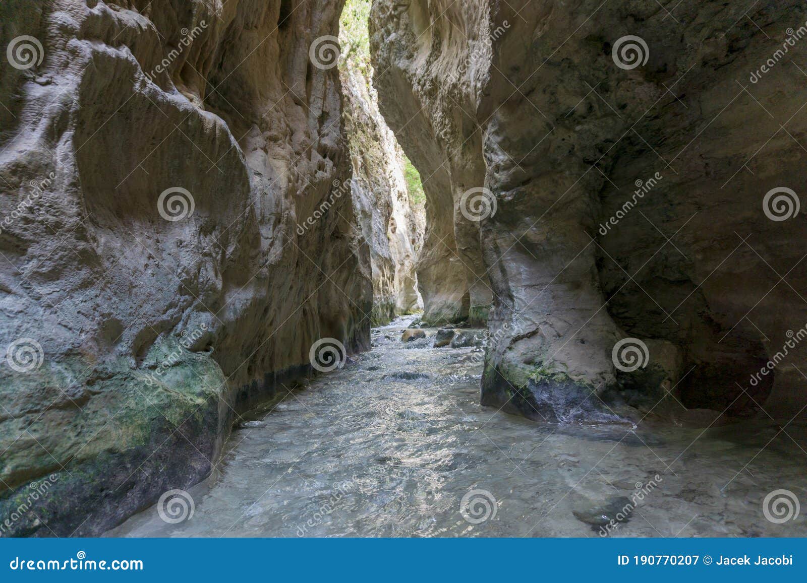 the rio chillar hiking trail. nerja, malaga, spain