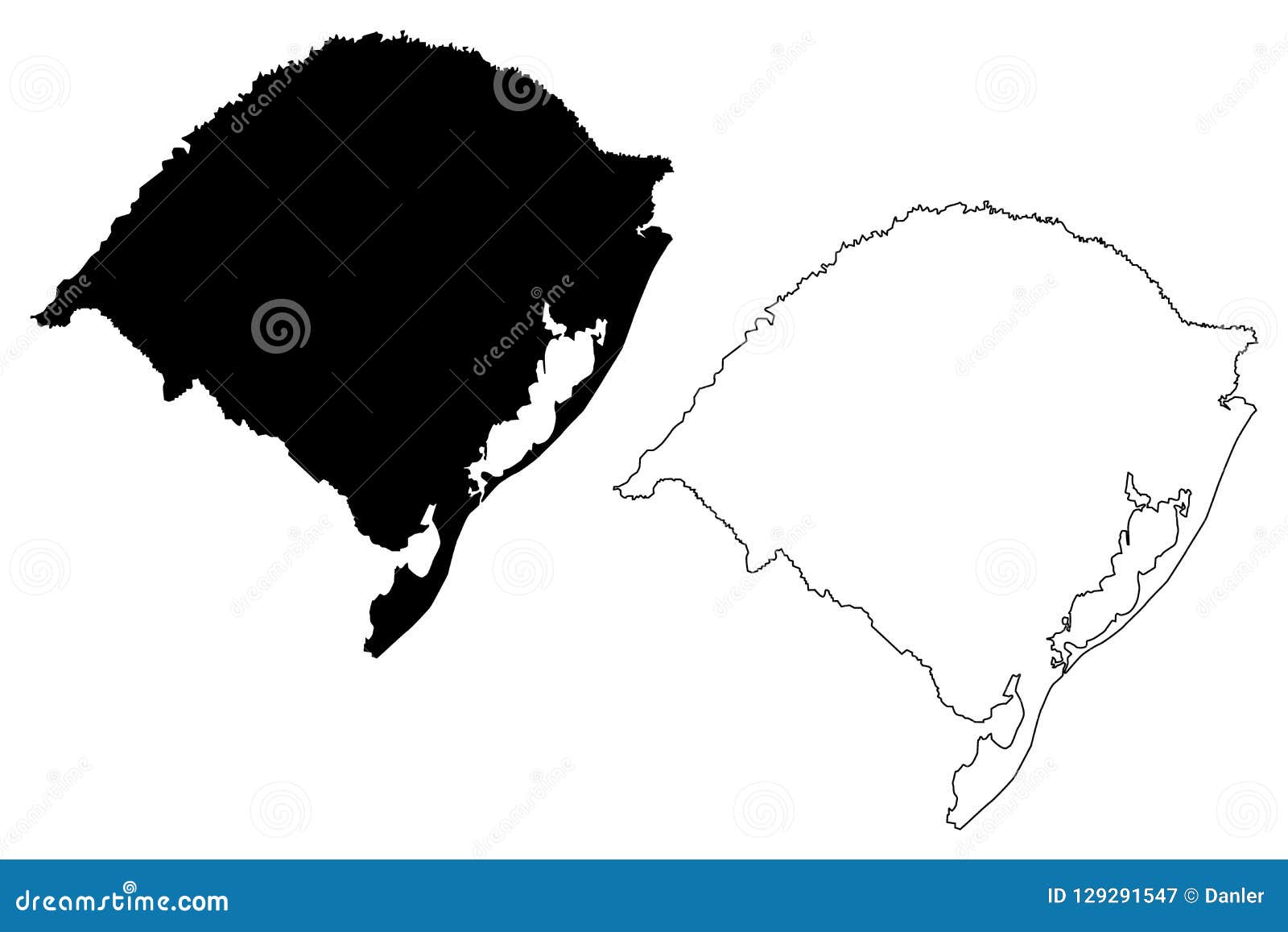 Rio Grande Do Sul Map Vector Stock Vector Illustration Of Line Alegre