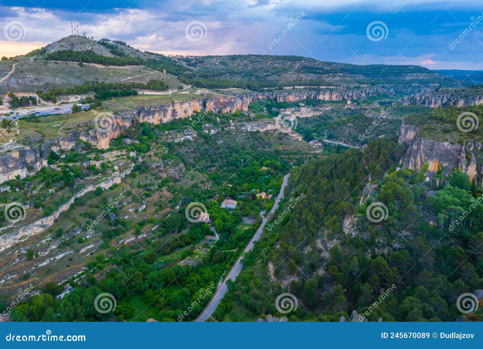 rio huecar passing spanish town cuenca.