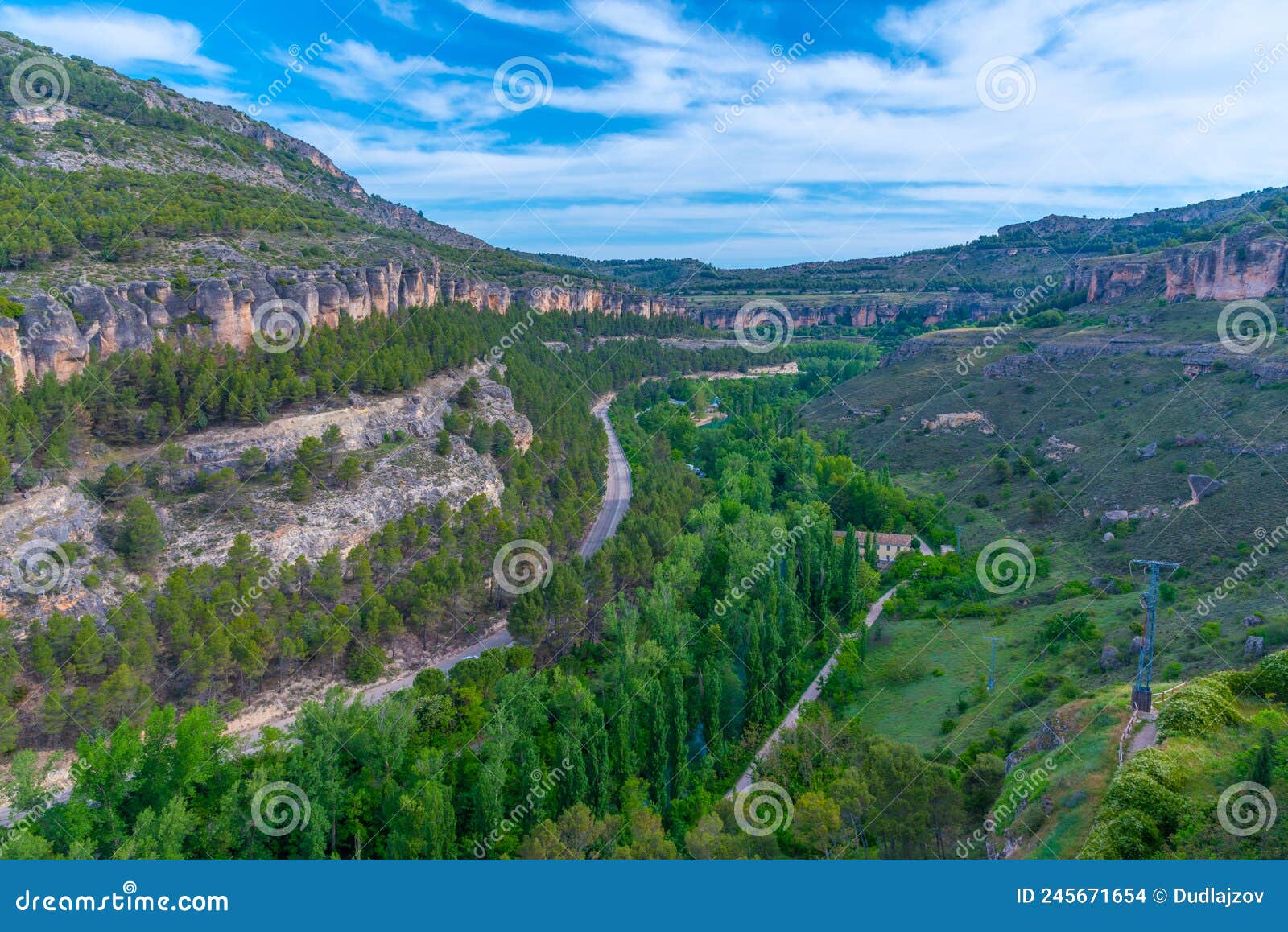 rio huecar passing spanish town cuenca.