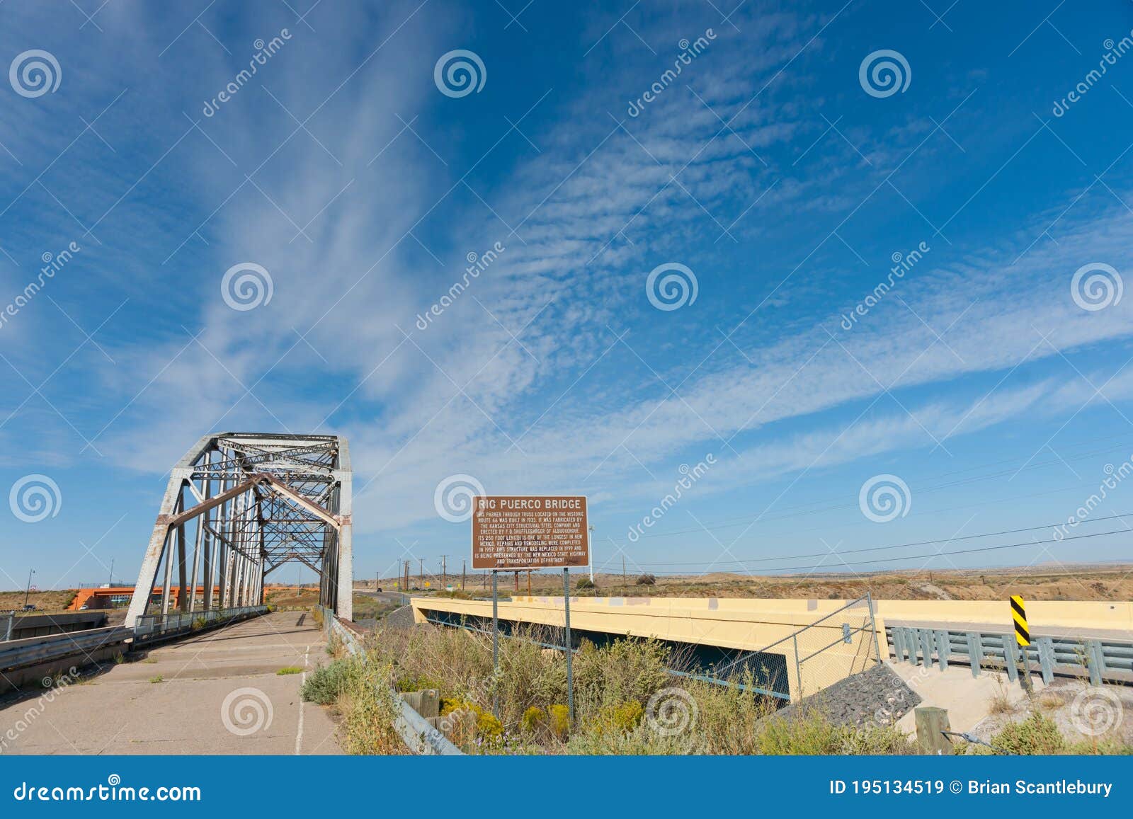 rio puerco bridge bridge located on historic route 66 built in 1933, now closed, new mexico, usa