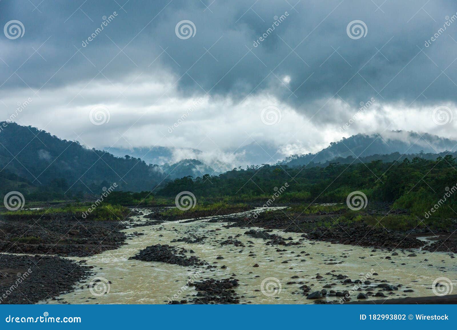 rio sucio and highlands, braulio carrillio national park, costa rica,