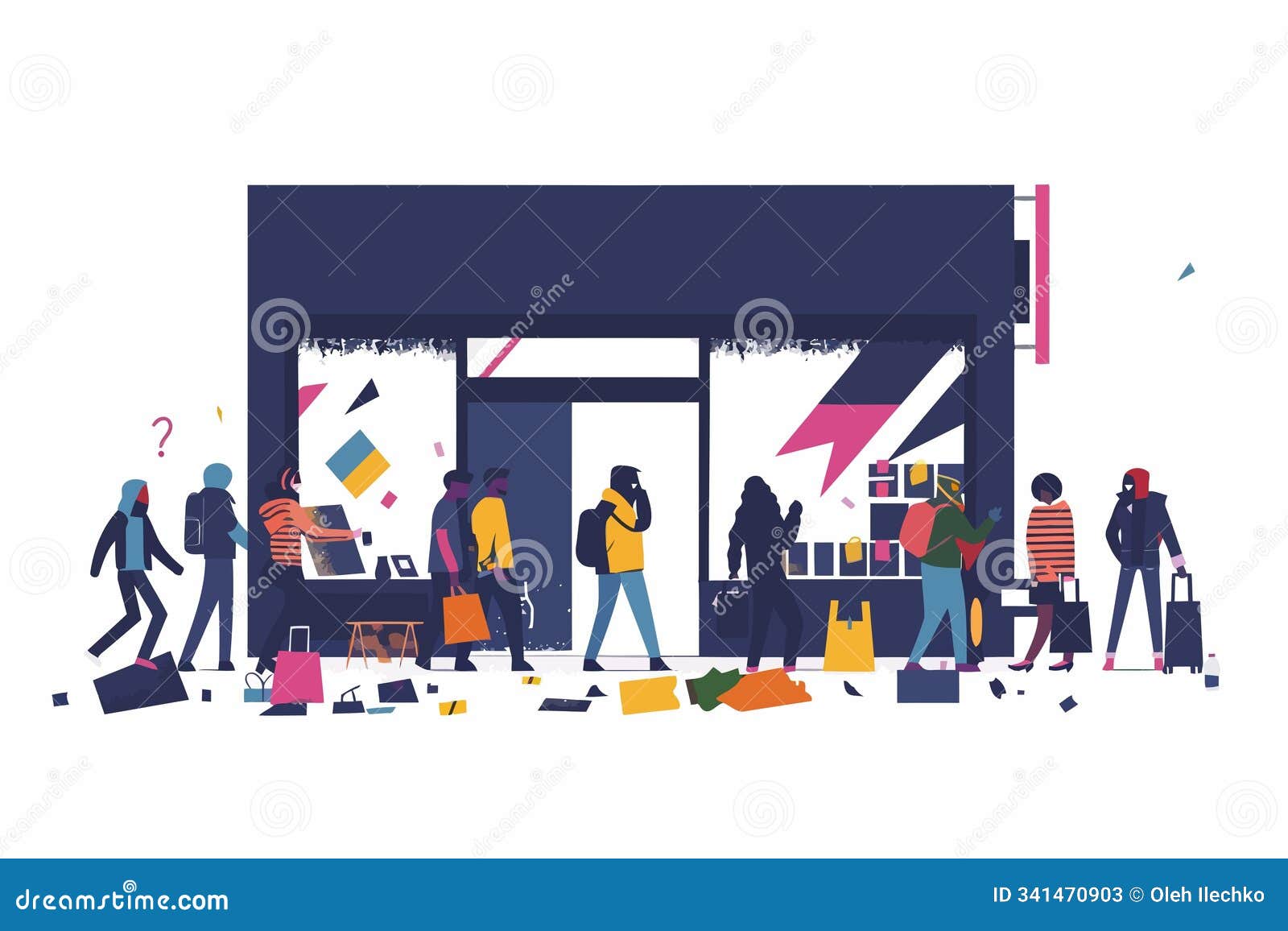 riots looting shops stock image   style