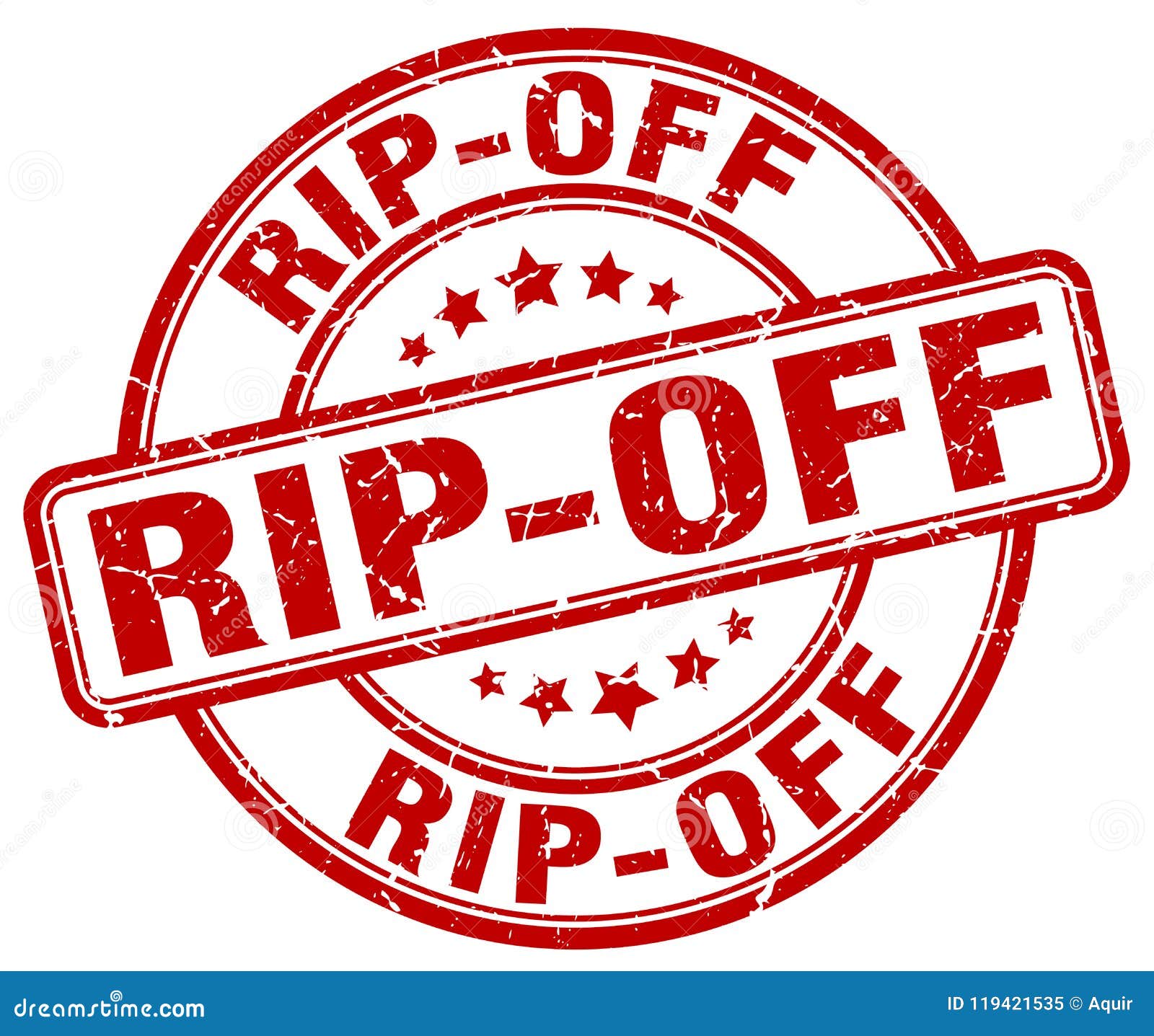 Ripoff red stamp stock vector. Illustration of circle 119421535