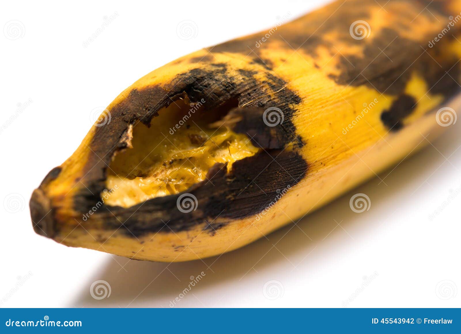 Ripe Banana Bited by Insect Stock Photo Image of fungus, abstract