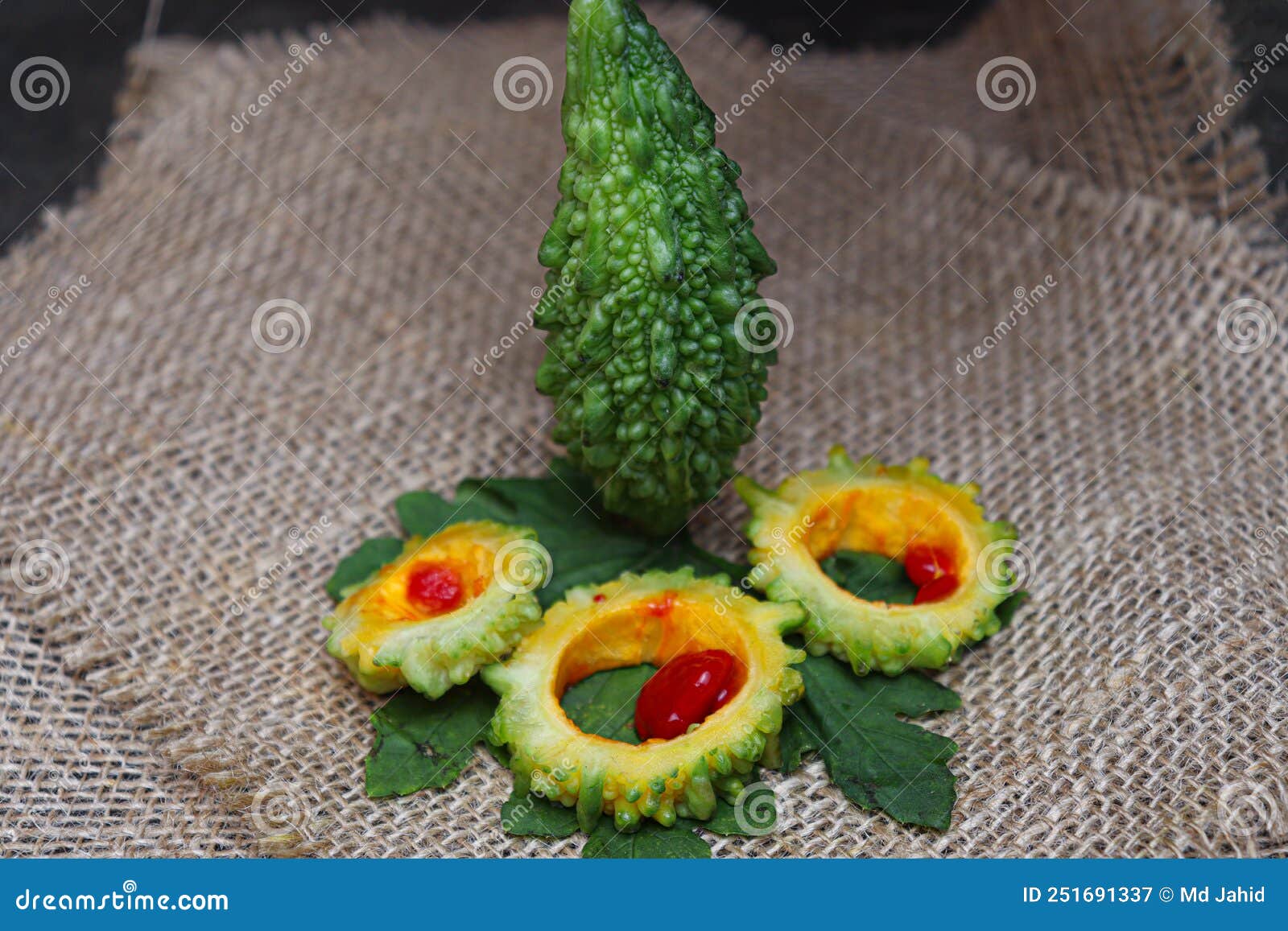 Ripe Bitter Melon with Seeds Stock Image Image of freshness