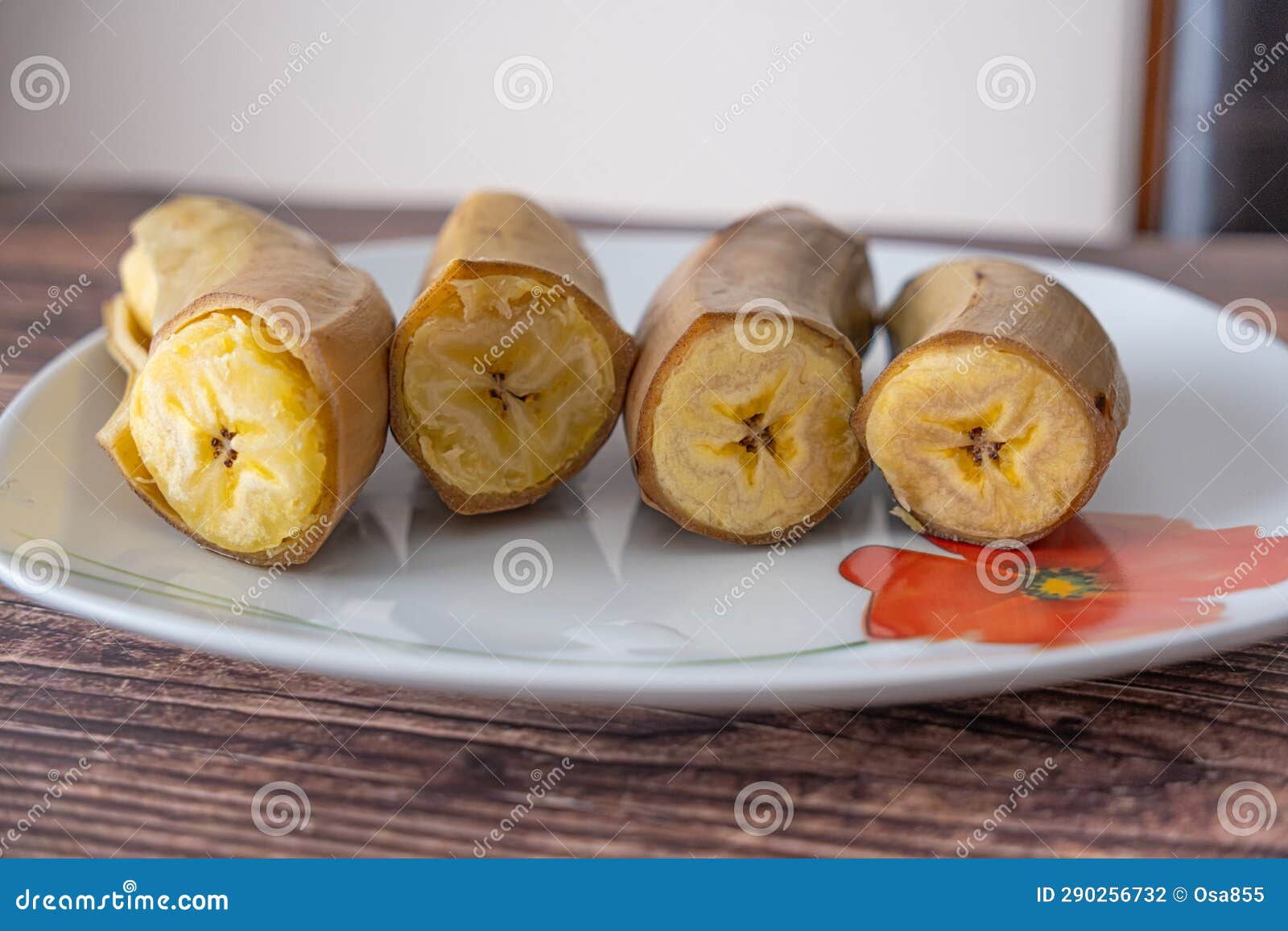 Ripe Boiled Plantain Ready To Eat Stock Photo Image of meal, vegetable 290256732