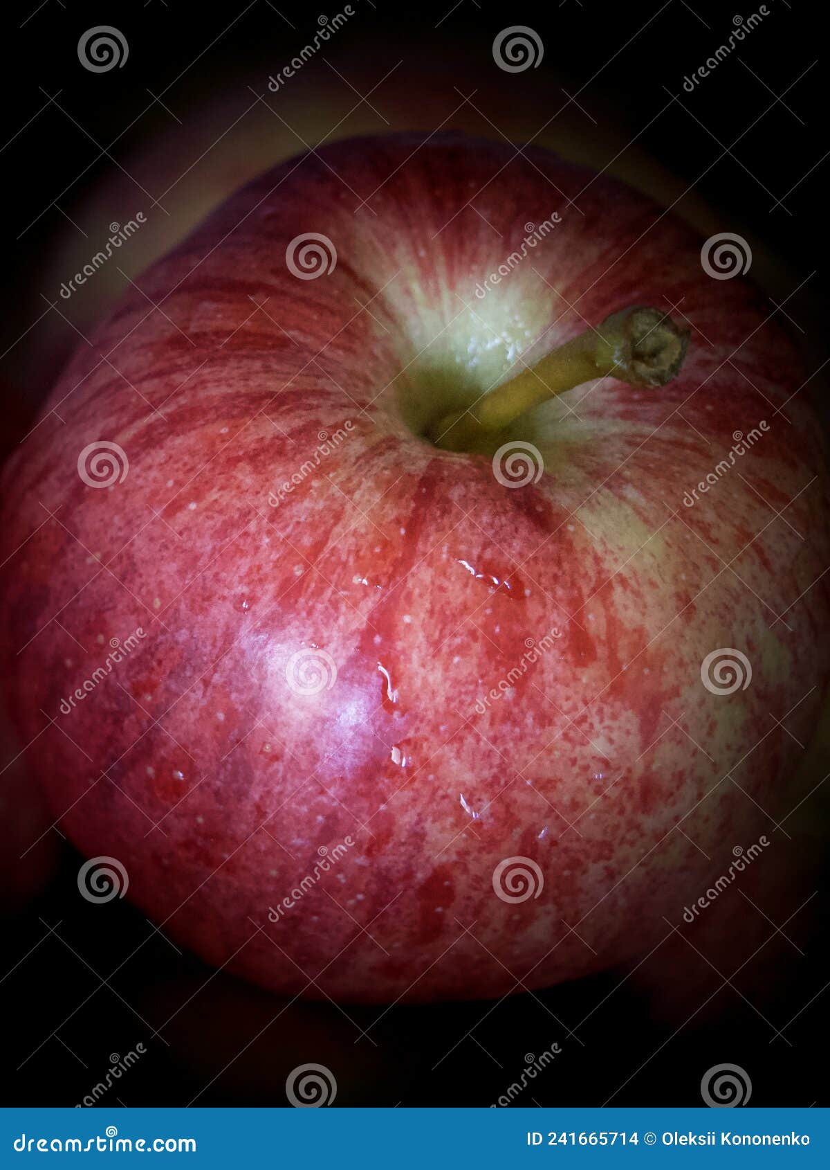 Ripe Gala Apples, a Closeup Shot. Apples Whose Peel is Covered with