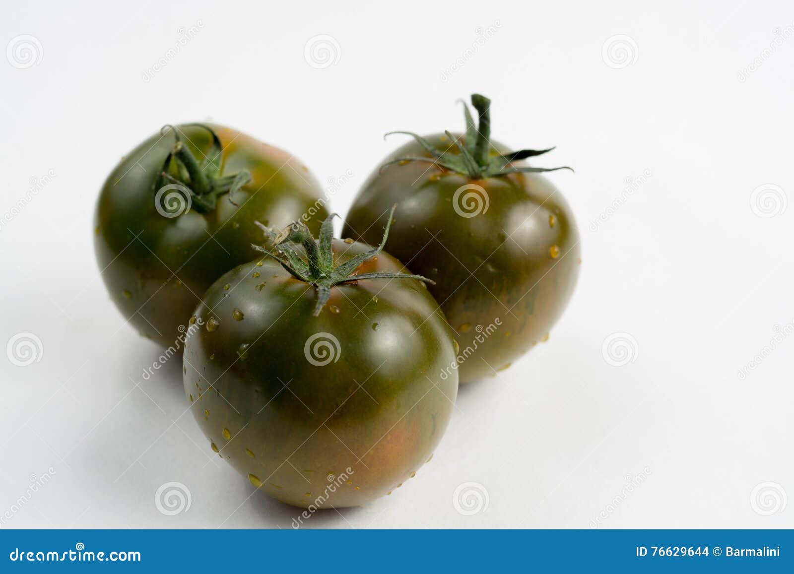 Ripe Greenbrown Kumato Tomatoes Stock Photo Image of freshness